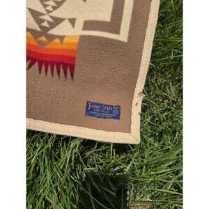 Vintage Pendleton Wool Blanket Chief Joseph Beaver State Woolen Mill 28” X 75”